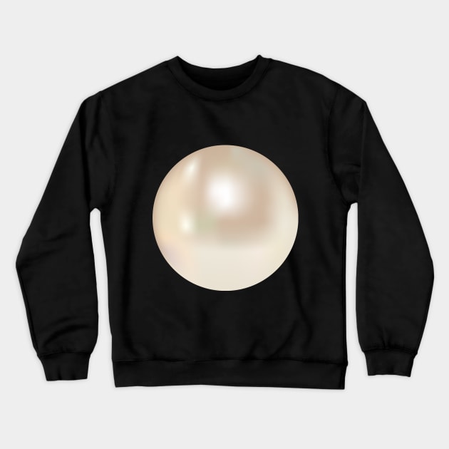 White Pearl Crewneck Sweatshirt by NewWorldIsHere